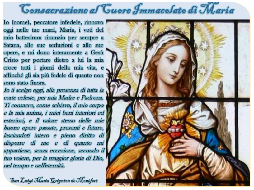 consacrazione al cuore immacolato di maria montfort